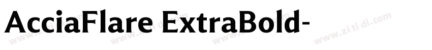 AcciaFlare ExtraBold字体转换